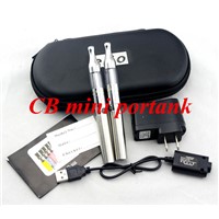 Mini Portank Electronic Cigarette E-Cig  Batteries 2.0ML Atomizers Devices Kit Packing  Case-Black