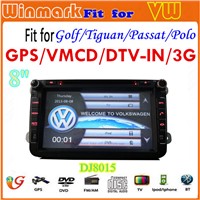 car GPS for VW/SEAT/SKODA with bluetooth radio gps tv rds tmc pip 3g etc DJ8015