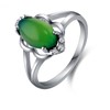 925 sterling silver jade ring for women, heart rings
