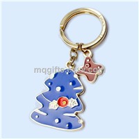 Custom Christmas Trees Metal Promotion Gift Keychain
