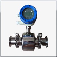 Sanitary electromagnetic water flow meter for food and beverage