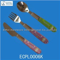 Children cutlery with plastic handle (ECPL0006K)