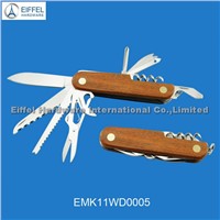 11 in 1 Multi knife with wood handle(EMK11WD0005)