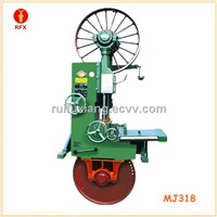 MJ318 Vertical wood planks cutting table band saw