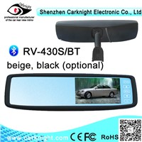 4.3 inch rearview mirror with bluetooth car camera