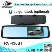 car monitor with 4.3 inch car rearview mirror connect to camera