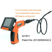 360 degrees roating wireless flexible borescope with 10mm side view lens