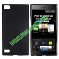Solid Color TPU Back Cover Case for BlackBerry Z3 (Black)