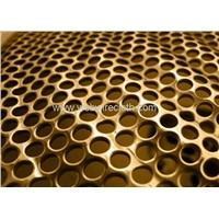 Factory Supply Round Hole Copper Perforated Metal For Soundproof Grille