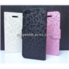 High Quality and Fashion Flip Cover with Diamond texture for iPhone