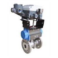 Stainless steel V-type adjusting ball valve with electric device