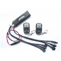 Multi-Color Control Box F Plug 6 CH Output &amp;amp; 2 Remote Controls For Under Car LED Lighting Strips