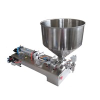 Single or double head semi auto liquid and cream filling machine