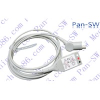 HP AA M1500A, M1510A patient monitor three lead ECG trunk cable