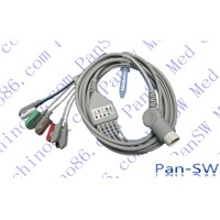 HP_Philips one piece five lead patient monitor ECG cable with leadwire