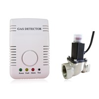 CE Wall Mounted Liquefied Petroleum Gas Leak Alarm Natural Gas Detector With Shut-Off Valve