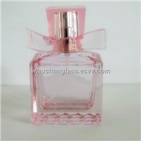 Pink Square Perfume Glass Bottle With UV Cap