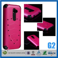 C&amp;amp;T 2014 new arrival combo hard back soft silicone case for lg g2