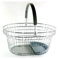 Shopping Basket, Wire Basket with Plastic Tray