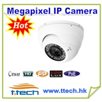 Hot HD 1.0/1.3/2.0/5.0 Megapixel IP Dome Camera with 35-40 IR nighvision