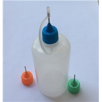 100ml PE Plastic E-liquid Empty Bottle Metal Needle Dropper E-juice Bottle Colorful Cap E-cig Bottle
