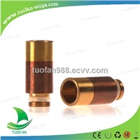 2014  New Wide bore Copper  Brass 510 wide bore drip tip for ecig watchcig e pipe