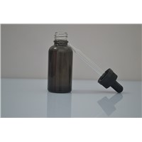 30ml black transparent childproof cap smoke oil glass bottle with sharp glass dropper