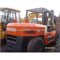 Used condition komatsu FD100-8 forklift diesel engine forklift type komatsu 10t lifter in shanghai