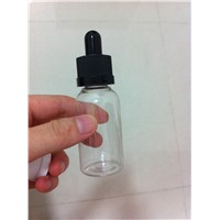 Promotion 30ML Plastic PET Clear Eliquid Bottle With Glass Sharp Tube Dropper And  Childproof Cap