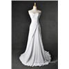 White Sweetheart Chiffon Floor Long Wedding Dress, Wedding Gown