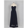 Navy Blue Chiffon Bridesmaid Dress Evening Dress