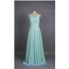 Mint Long Bridesmaid Dress, Floor Length A-line Bridesmaid Dress, Spaghetti Straps Evening Dress