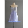 Lavender Mini Sexy Cocktail Dress, Backless A-line Rhinestones Beaded Prom Dress Homecoming Dress