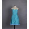 Turquoise Short Knee Length Sweetheart Bridesmaid Dress, Prom Dress, Chiffon Wedding Formal Dress