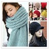 2015pretty hand knitted hat and scarf winter hat