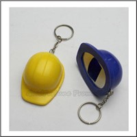 Promotional printed logo work cap hat shape bottle opener keychain keyrings gift