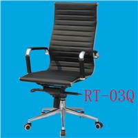 high back rotating lift up and down metal frame eames design leather cover wheel chair RT-03Q