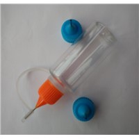 Wholesale Plastic PET Metal Needle Tip Clear Bottle For E-liquid 20ml Colorful Cap Smoke Oil  Bottle