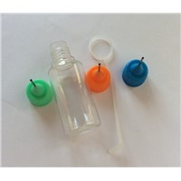 PET Meatl Thin Needle Tip Dropper Bottle For E-cigarette 15ML Plastic Clear Oil Colorful Cap Bottle