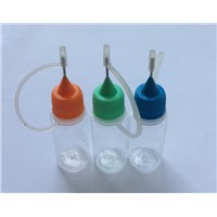Promotion  10ml  PET  E-liquid  Bottle  With Metal Needle Tip Bottle And Color Cap For E-cig