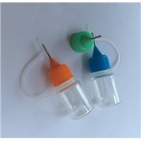 Wholesale 5ML PET Needle Dropple Electronic cigarette  Clear Bottle Colorful Cap Smoke Oil  Bottle