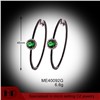 Black plating 925 sterling silver hoop earrings