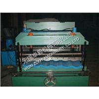 professional Aluminum / Color Steel Roof Tile Roll Forming Machine with Hydraulic Cutting