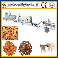 Good quality double screw dog food processing extruder