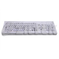 industrial desktop metal keyboard with trackball (MDT2695, 502.0mm x 167.0mm x 45.0mm)