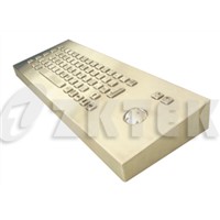 industrial desktop metal keyboard with trackball (MDT2684, 416.0mm x 145.0mm x 46.0mm)