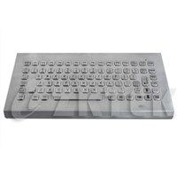 industrial desktop metal keyboard with trackball (MDT2668, 346.0mm x 175.0mm x 70.0mm)