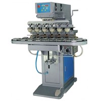 Six Color Ink Cup Pad Printer with Conveyor
