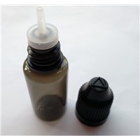 10ml PET Plastic E-liquid Black Bottle With Childproof Black Cap And Long Thin Tip  For E-cigarette