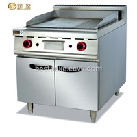 Stainless Steel Gas Griddle with Cabinet (half grooved half flat) BY-GH986